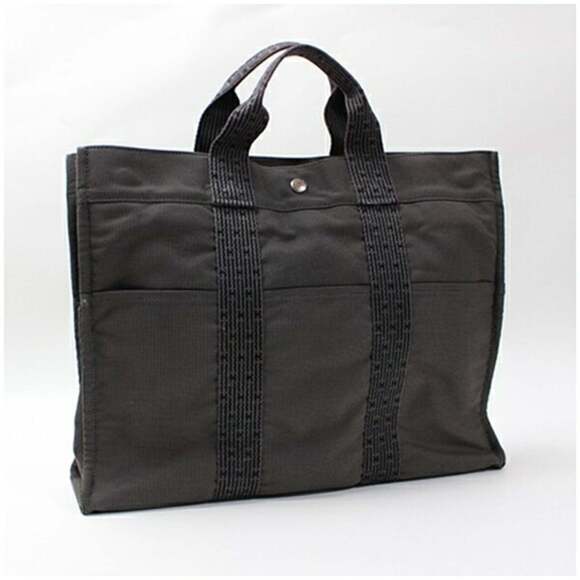 Hermes Hermès Air Line MM Canvas Tote Bag Gray for Men and Women